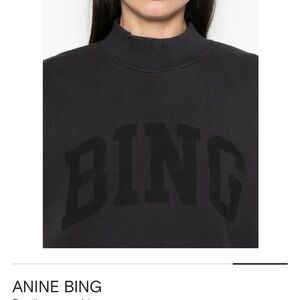 Anine Bing Size M Washed Black Sweatshirt